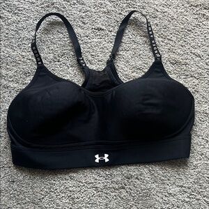 Under Armour Black Sports Bra with Logo Straps